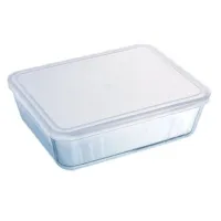 Pyrex schaal met kunststof deksel 1.5 liter
